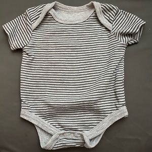 4/$10 gray stripped onesie.